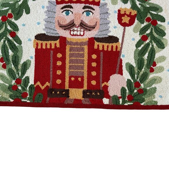 Peking Handicraft NUTCRACKER Hooked Rug 2X3 Christmas Holiday Home Decor New - Picture 9 of 14